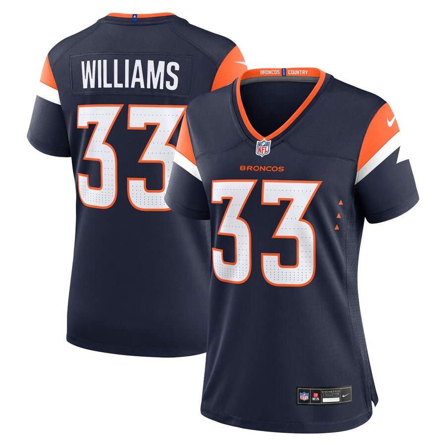 Women's Denver Broncos Javonte Williams Nike Navy Mile High Collection Alternate Game Jersey - Puhuasuan