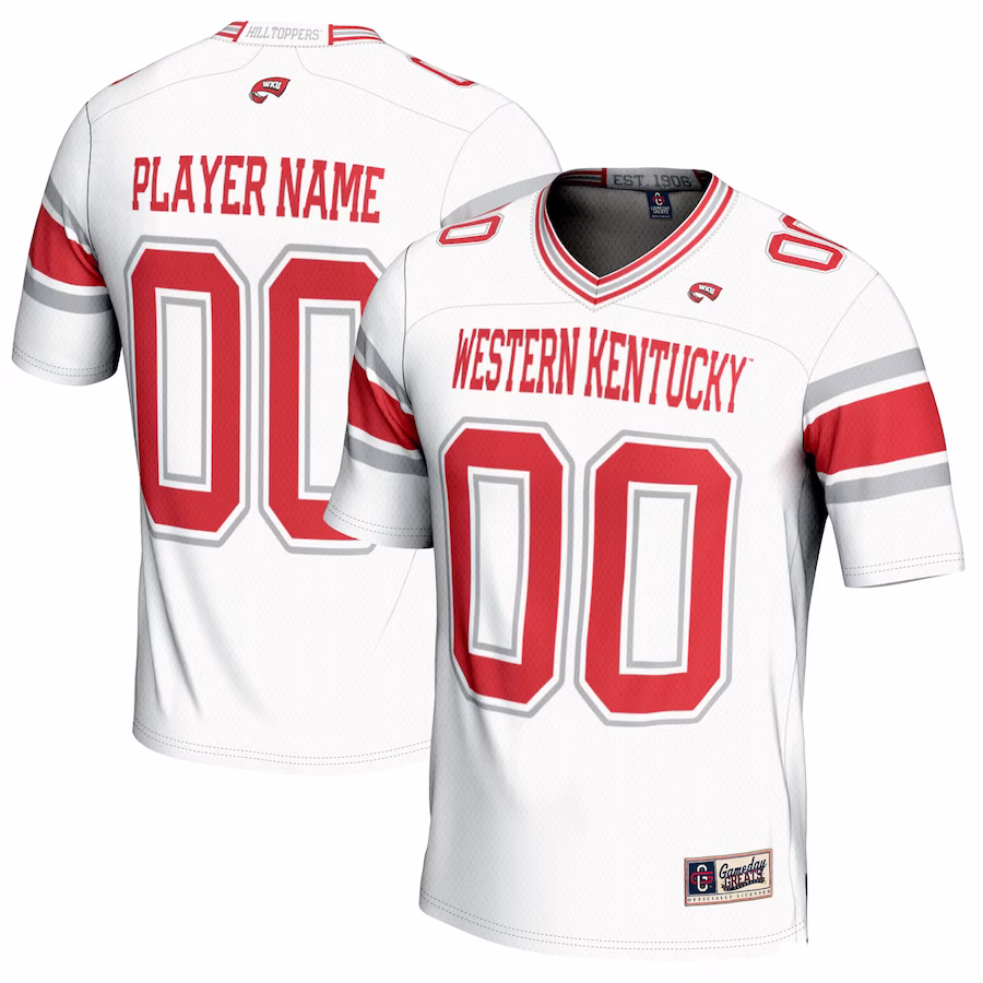 Western Kentucky Hilltoppers GameDay Greats Youth NIL Pick-A-Player Football Jersey - White - Puhuasuan