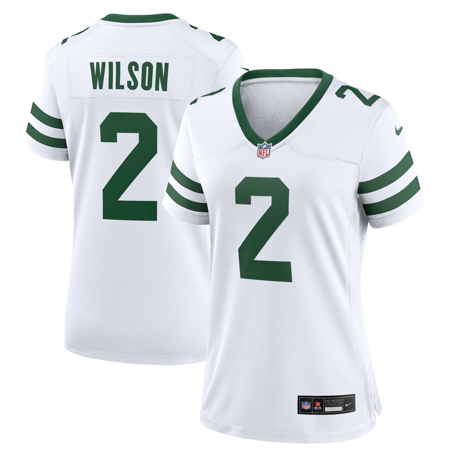 Women's New York Jets Zach Wilson Nike Legacy White Game Jersey - Puhuasuan