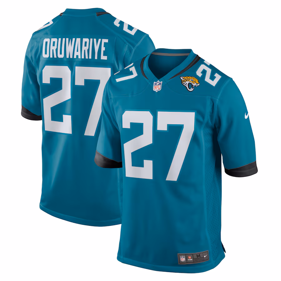 Men's Jacksonville Jaguars Amani Oruwariye Nike  Teal  Game Jersey - Puhuasuan