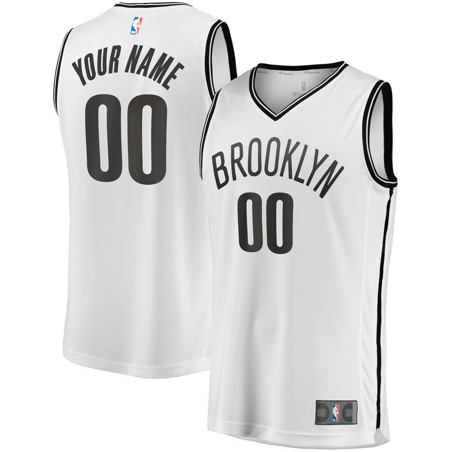 Youth Brooklyn Nets  Fanatics White Fast Break Replica Custom Jersey - Association Edition - Puhuasuan