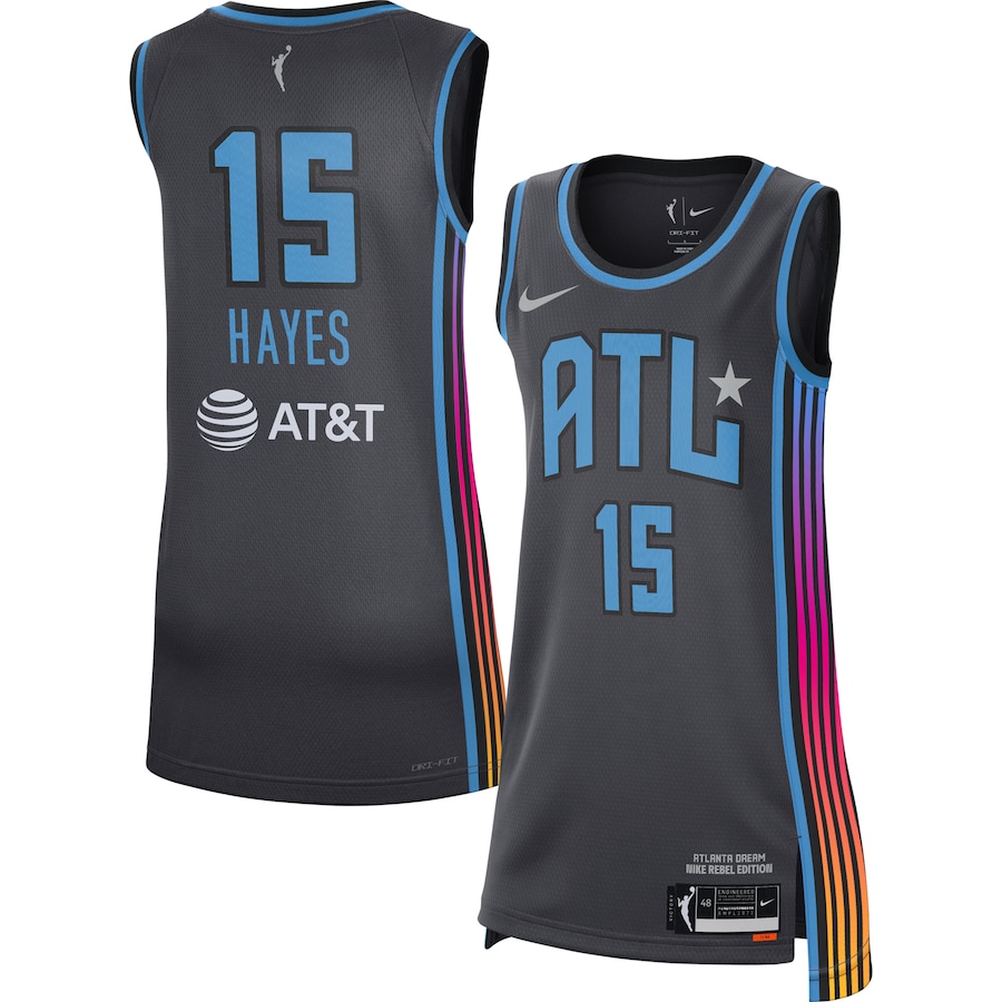 Women's Atlanta Dream Tiffany Hayes Nike Black 2021 Rebel Edition Victory Player Jersey - Puhuasuan