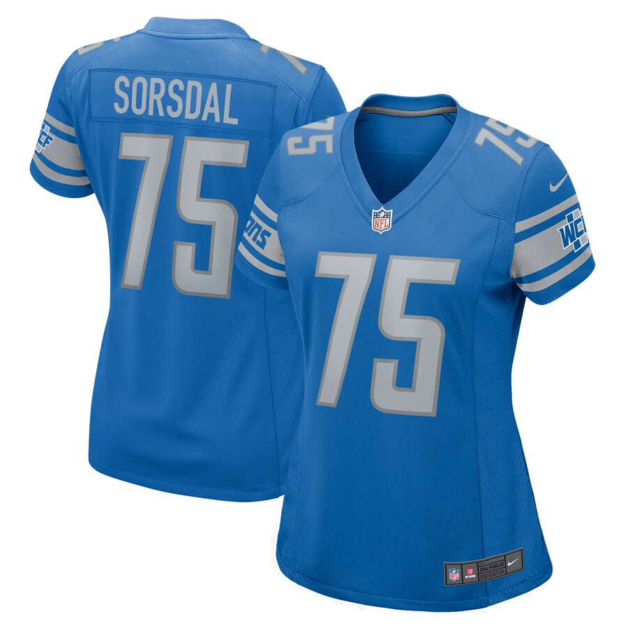 Women's Detroit Lions Colby Sorsdal Nike Blue Team Game Jersey - Puhuasuan