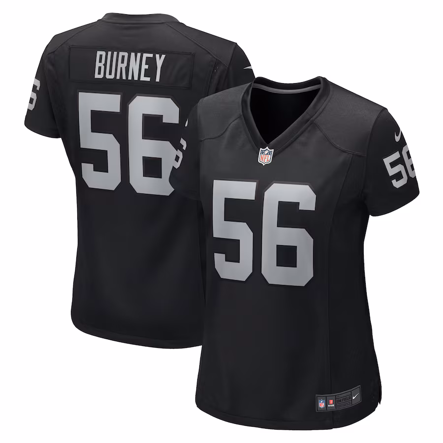 Women's Las Vegas Raiders Amari Burney Nike Black Game Jersey - Puhuasuan