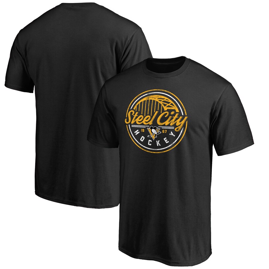 Men's Pittsburgh Penguins Black Core Hometown T-Shirt - Puhuasuan
