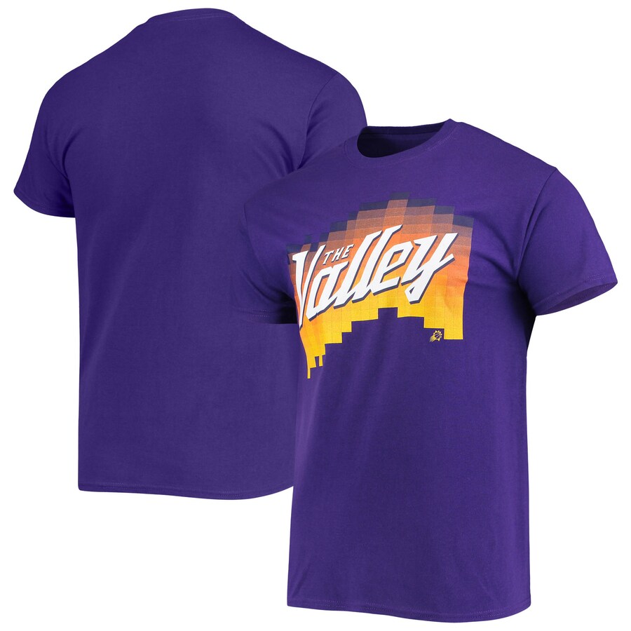 Men's Phoenix Suns Junk Food Purple The Valley Pixel T-Shirt - Puhuasuan