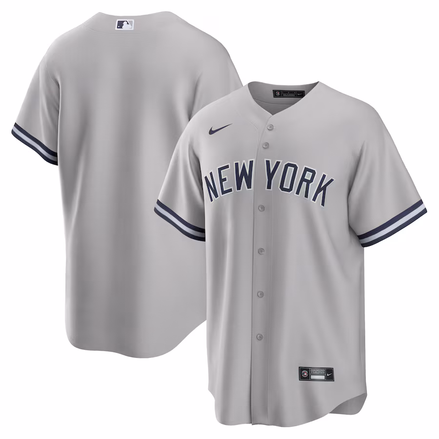 Men's New York Yankees  Nike Gray Big & Tall Road Replica Team Jersey - Puhuasuan
