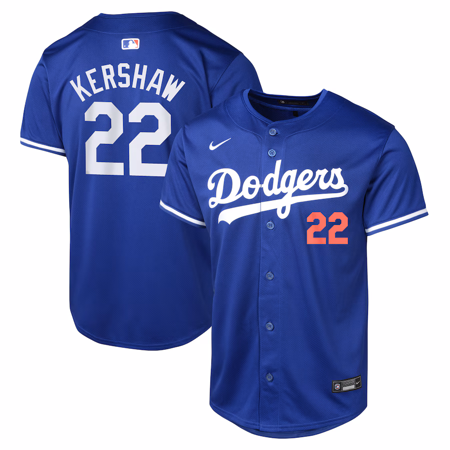 Youth Los Angeles Dodgers Clayton Kershaw Nike Royal Alternate Limited Player Jersey - Puhuasuan