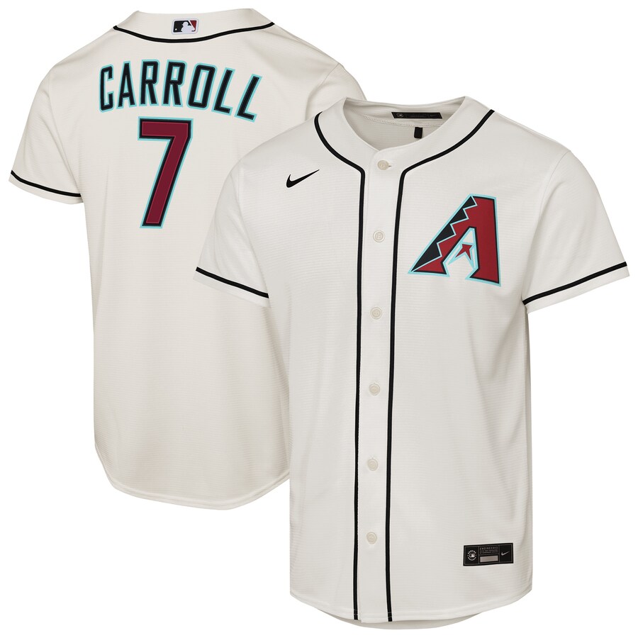 Youth Arizona Diamondbacks Corbin Carroll Nike Cream Home Replica Player Jersey - Puhuasuan