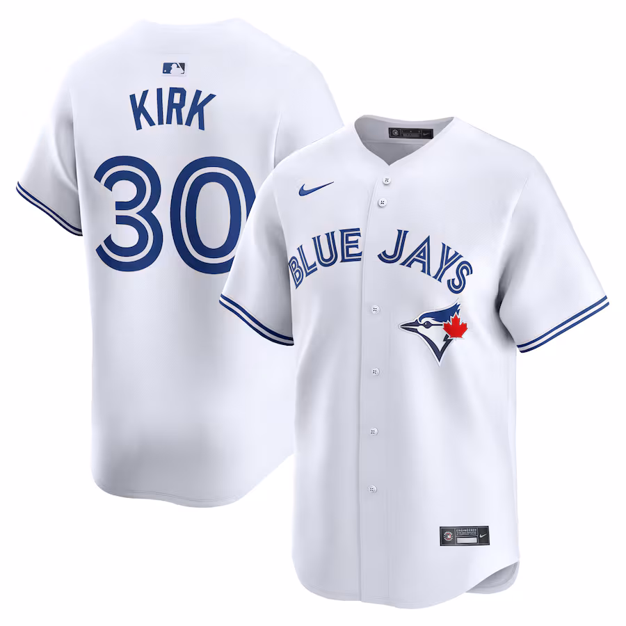 Men's Toronto Blue Jays Alejandro Kirk Nike White Home Limited Player Jersey - Puhuasuan