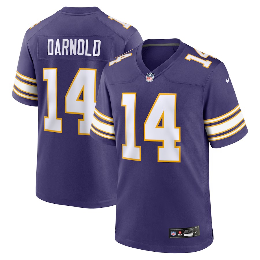 Men's Minnesota Vikings Sam Darnold Nike Purple Alternate Game Jersey - Puhuasuan