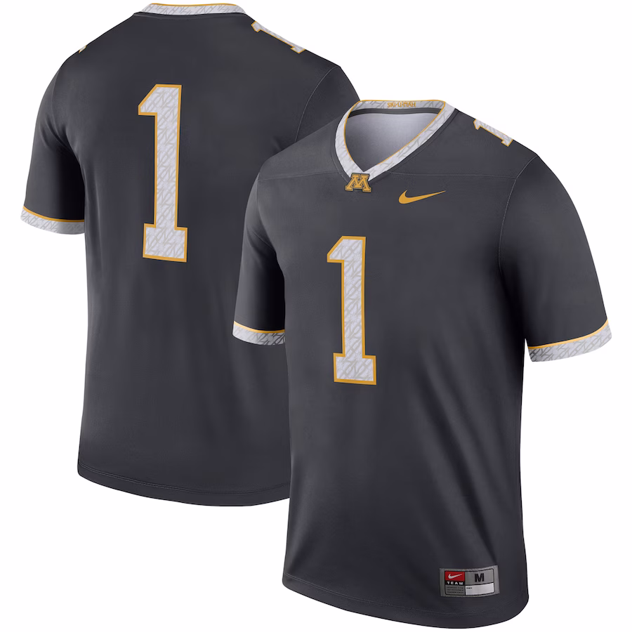 #1 Minnesota Golden Gophers Nike Legend Alternate Jersey - Gray - Puhuasuan