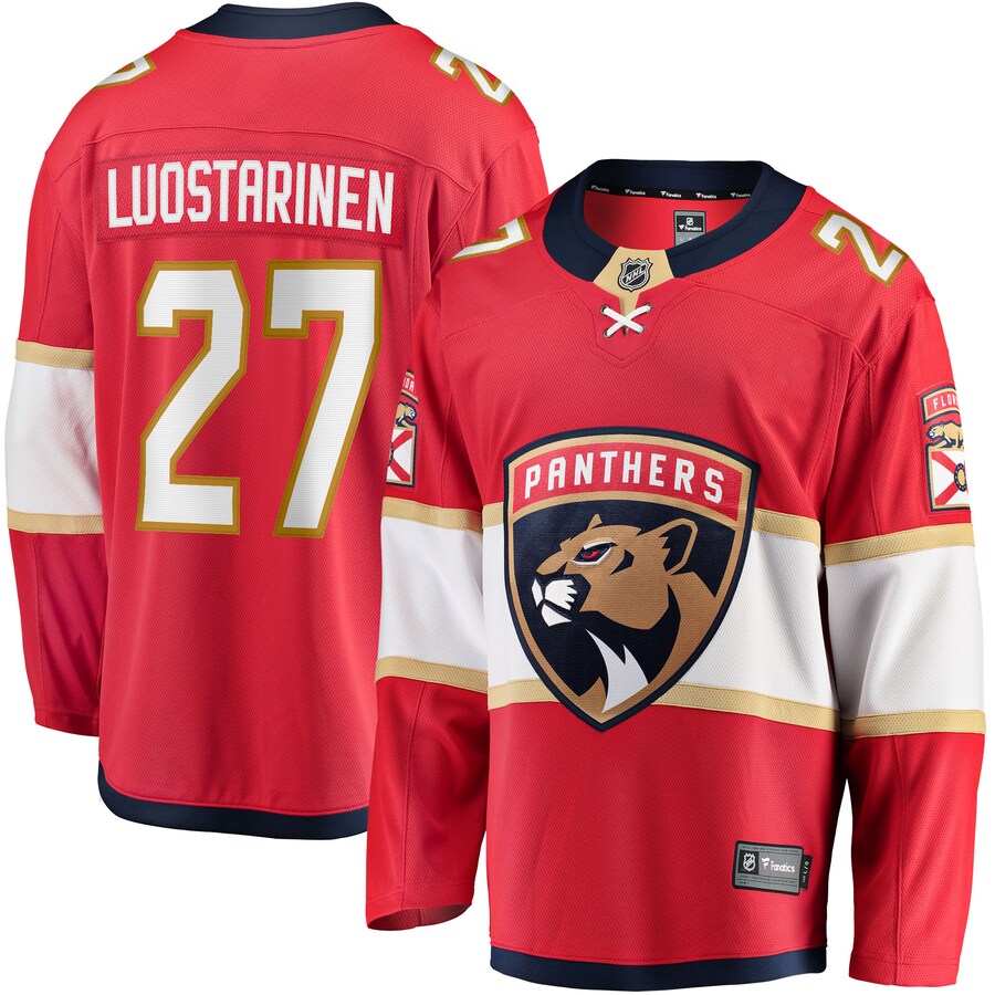 Men's Florida Panthers Eetu Luostarinen Fanatics Branded Red Home Breakaway Player Jersey - Puhuasuan