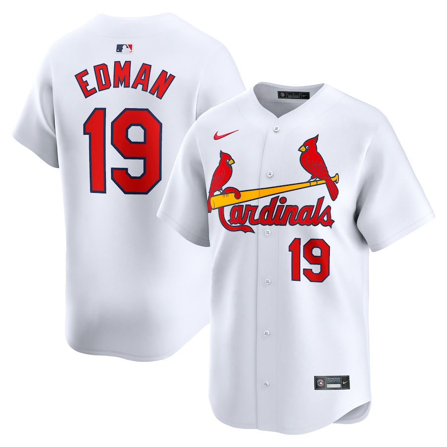 Men's St. Louis Cardinals Tommy Edman Nike White Home Limited Player Jersey - Puhuasuan