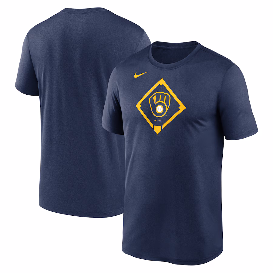 Men's Milwaukee Brewers Nike Navy Icon Legend Performance T-Shirt - Puhuasuan