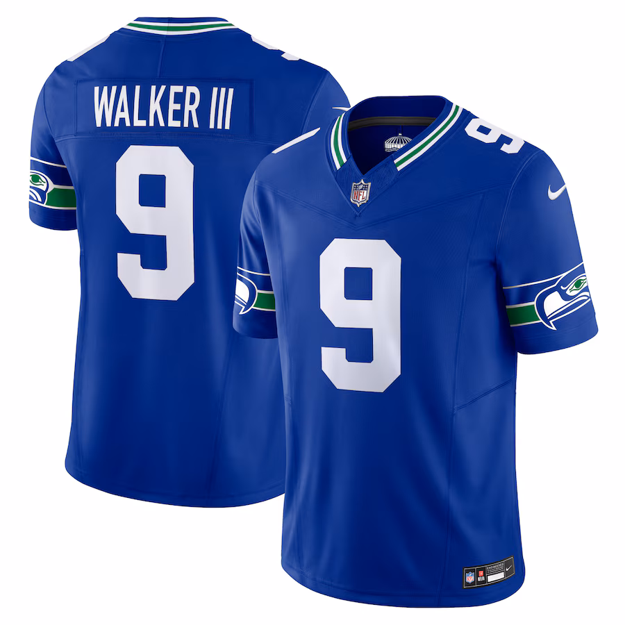 Men's Seattle Seahawks Kenneth Walker III Nike Royal Vapor F.U.S.E. Limited Jersey - Puhuasuan