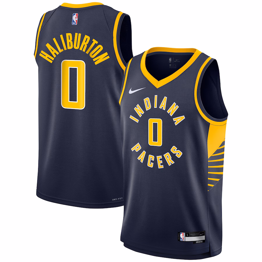 Youth Indiana Pacers Tyrese Haliburton Nike Navy Swingman Jersey - Icon Edition - Puhuasuan