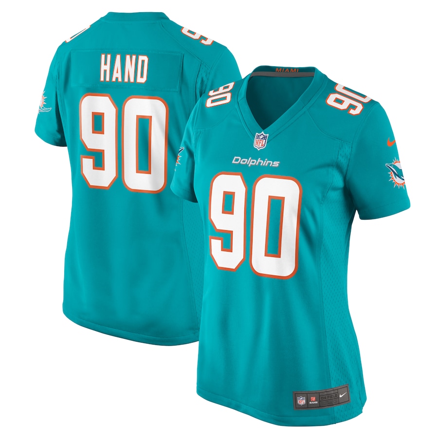 Women's Miami Dolphins Da'Shawn Hand Nike Aqua Game Jersey - Puhuasuan