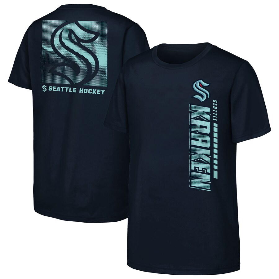 Youth Seattle Kraken Navy Atmosphere T-Shirt - Puhuasuan