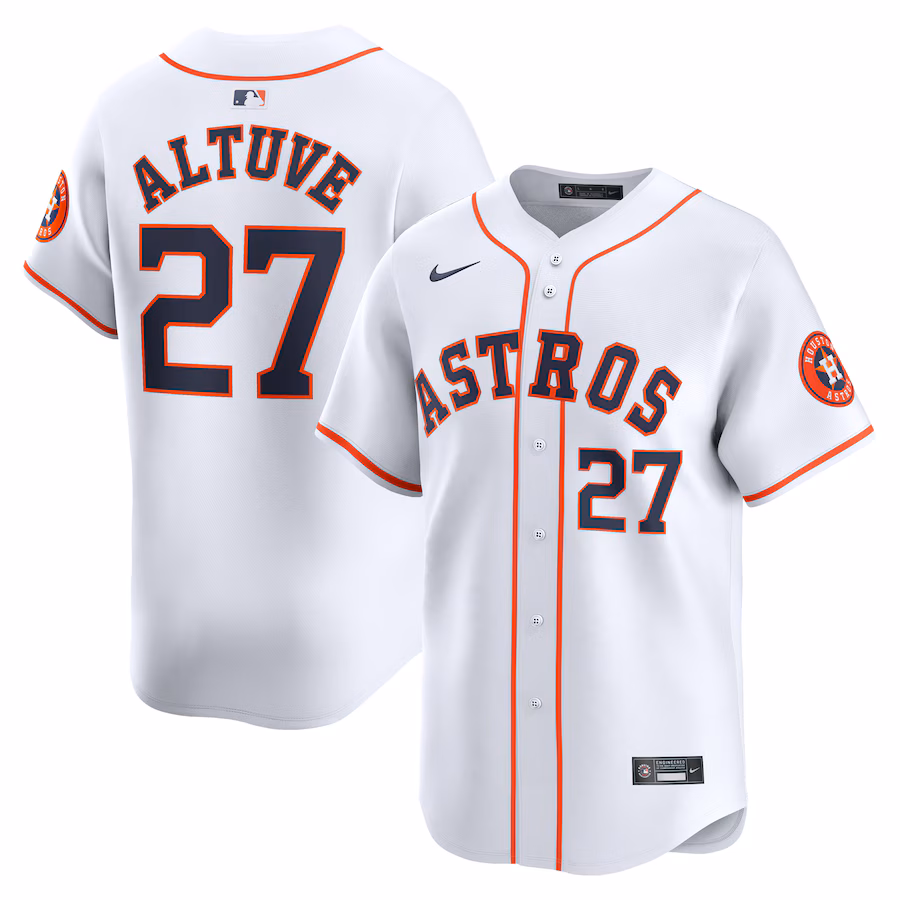 Youth Houston Astros Jose Altuve Nike White Home Limited Player Jersey - Puhuasuan