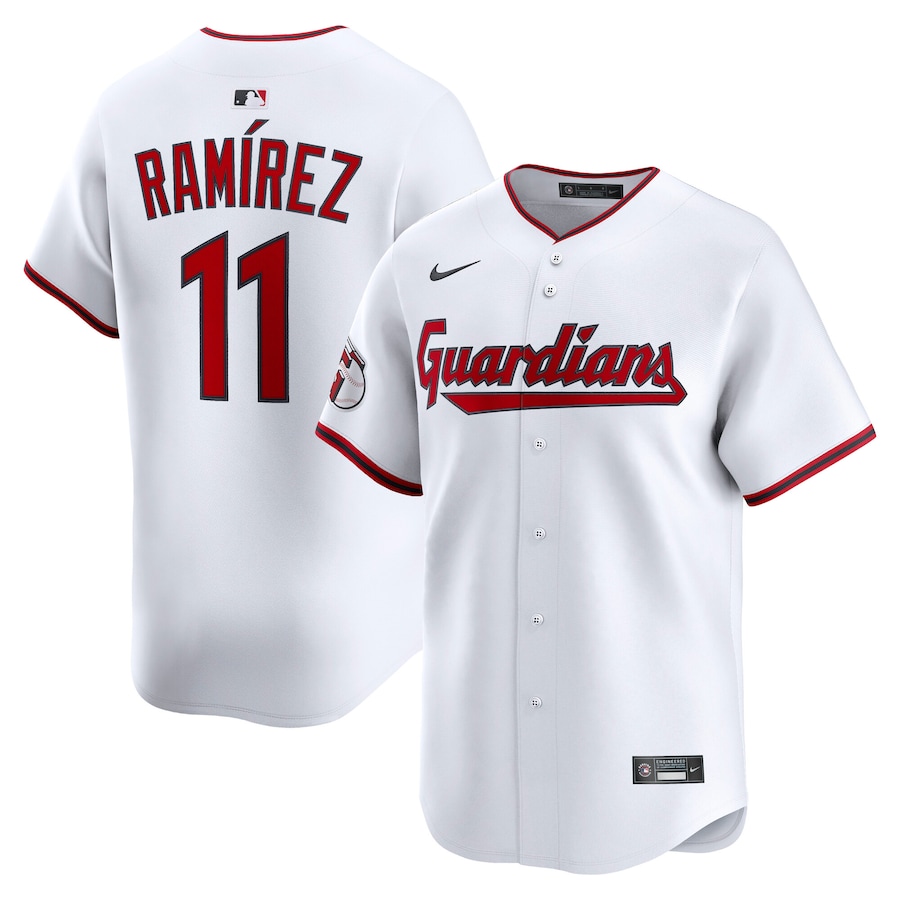 Men's Cleveland Guardians Jose Ramirez Nike White Home Limited Jersey - Puhuasuan