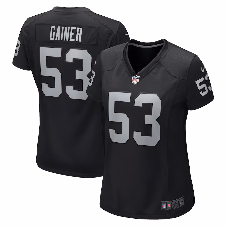 Women's Las Vegas Raiders Amari Gainer Nike Black Game Jersey - Puhuasuan