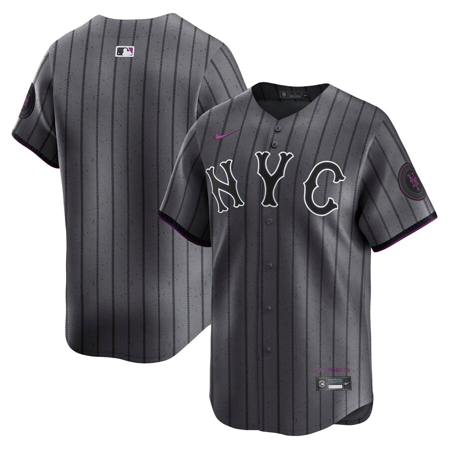Men's New York Mets Nike Gray City Connect Limited Jersey - Puhuasuan