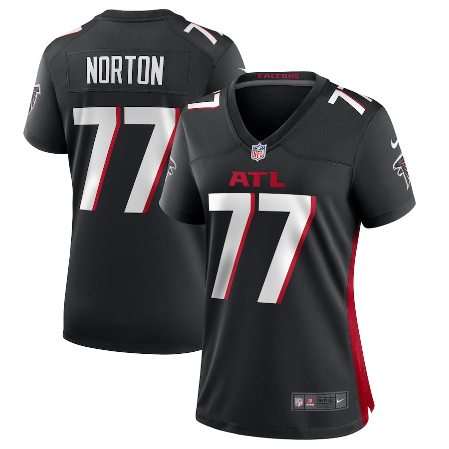 Women's Atlanta Falcons Storm Norton Nike  Black  Game Jersey - Puhuasuan
