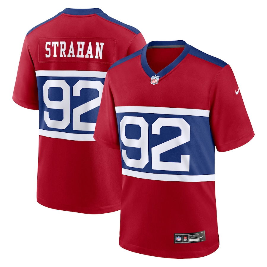 Men's New York Giants Michael Strahan Nike Century Red Alternate Retired Player Game Jersey - Puhuasuan