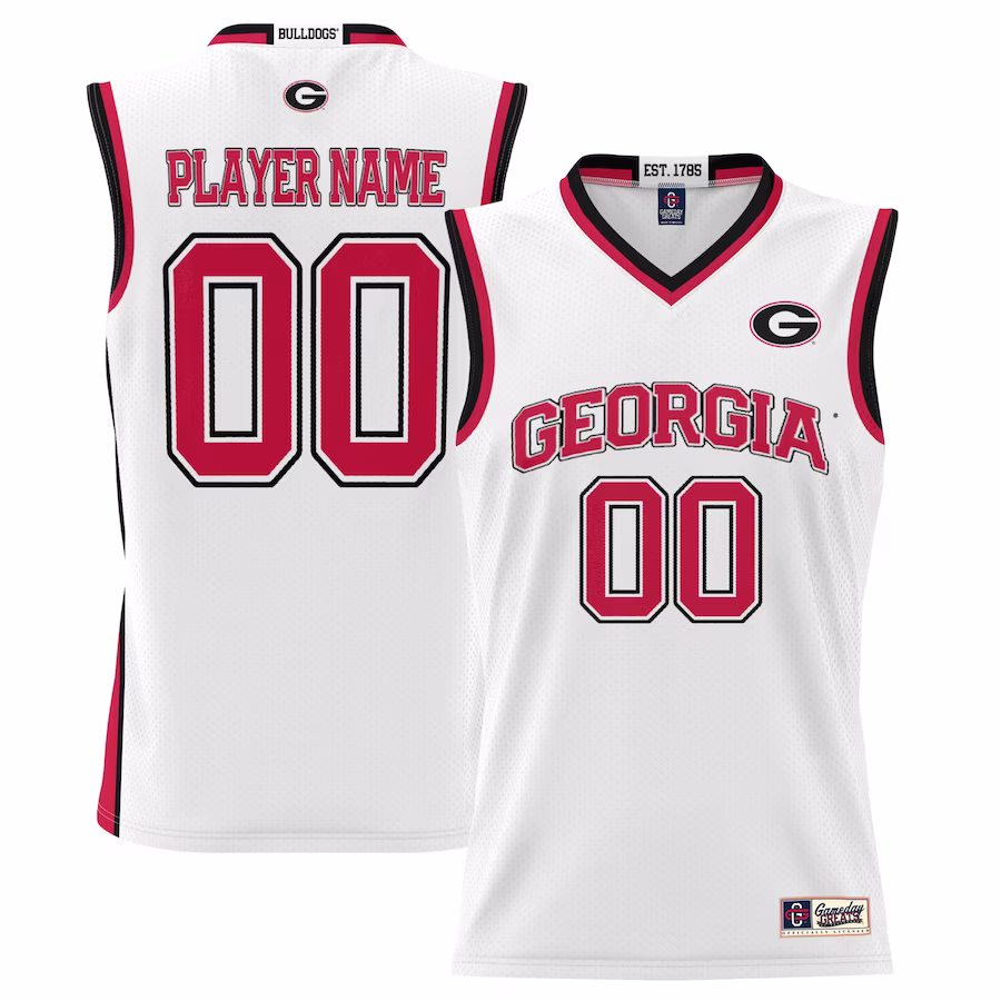 Georgia Bulldogs GameDay Greats Men's NIL Pick-A-Player Lightweight Basketball Jersey - White - Puhuasuan