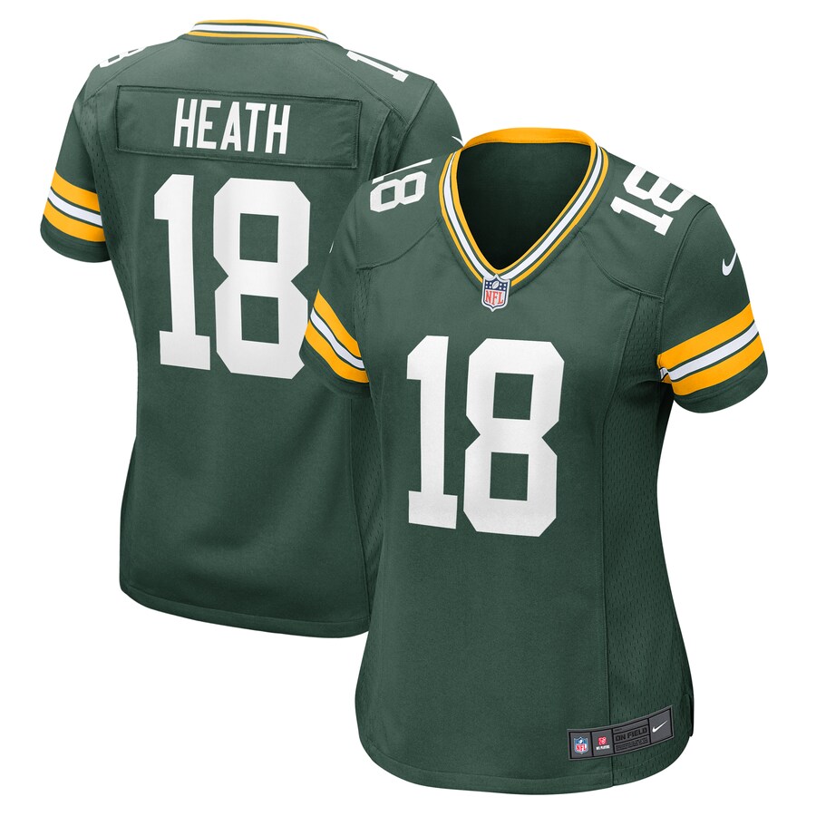 Women's Green Bay Packers Malik Heath Nike Green Game Jersey - Puhuasuan