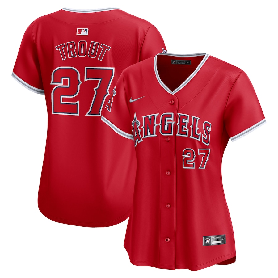Women's Los Angeles Angels Mike Trout Nike Red Alternate Limited Player Jersey - Puhuasuan