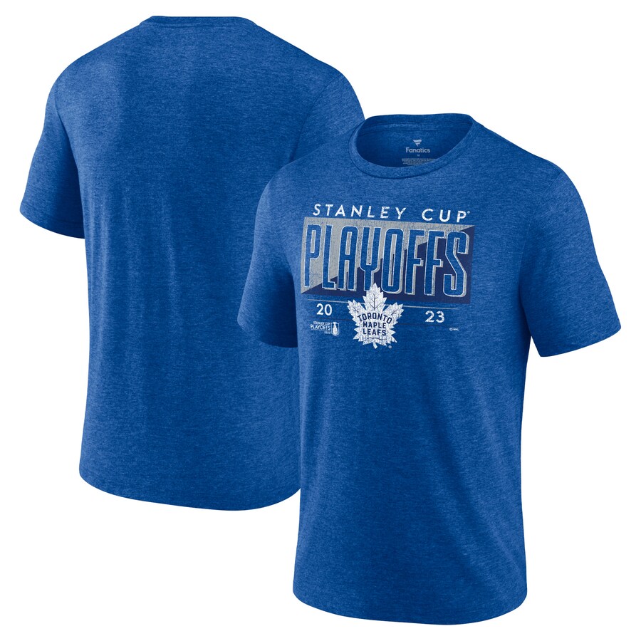 Men's Toronto Maple Leafs Fanatics Heather Royal 2023 Stanley Cup Playoffs Tri-Blend T-Shirt - Puhuasuan