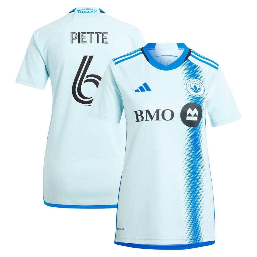 Women's CF Montreal Samuel Piette adidas Light Blue 2024 La Main Replica Player Jersey - Puhuasuan