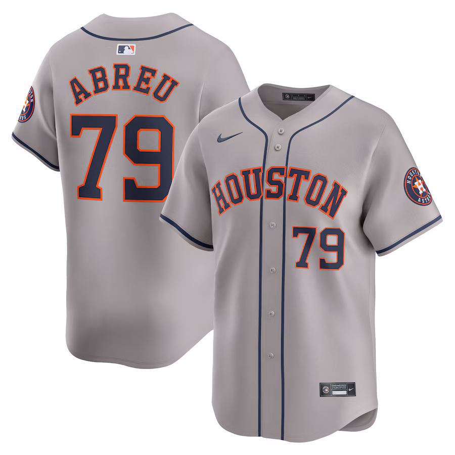 Men's Houston Astros Jose Abreu Nike Gray Away Limited Player Jersey - Puhuasuan