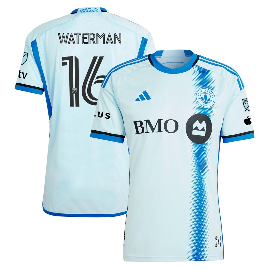 Men's CF Montreal Joel Waterman adidas Light Blue 2024 La Main Authentic Player Jersey - Puhuasuan