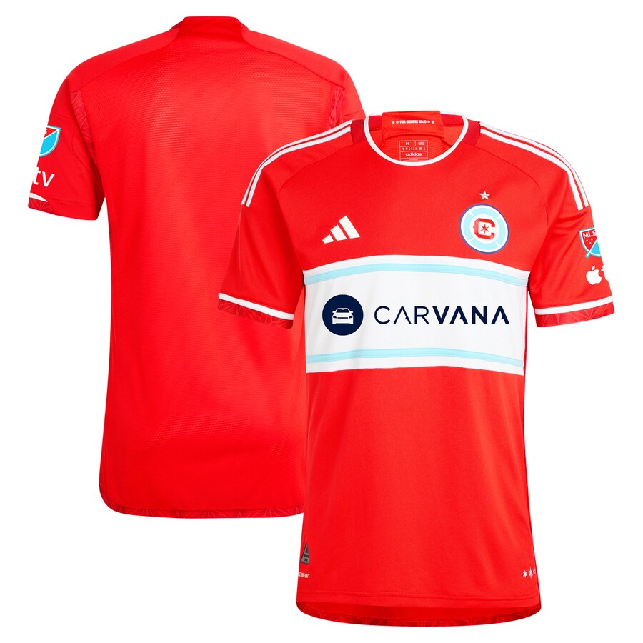 Men's Chicago Fire  adidas Red 2024 Return To Red Authentic Jersey - Puhuasuan
