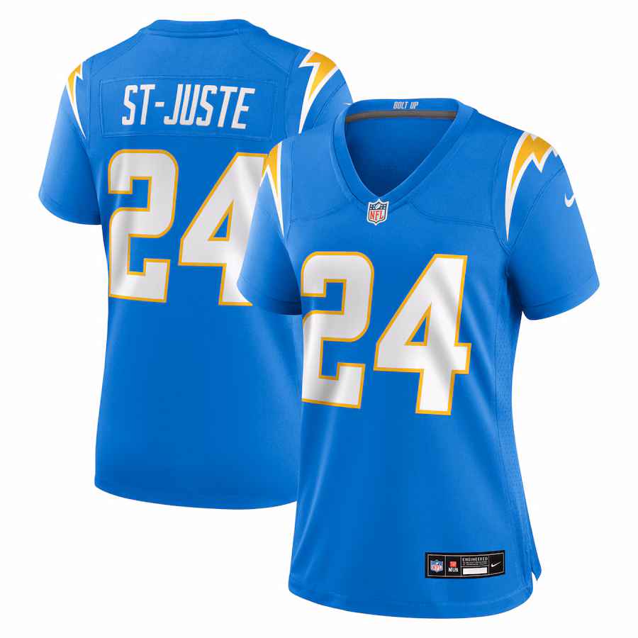 Women's Los Angeles Chargers Benjamin St-Juste Nike Powder Blue Team Game Jersey - Puhuasuan