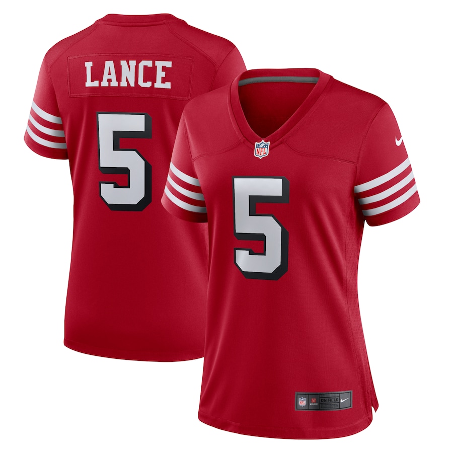 Women's San Francisco 49ers Trey Lance Nike Scarlet Alternate Game Jersey - Puhuasuan