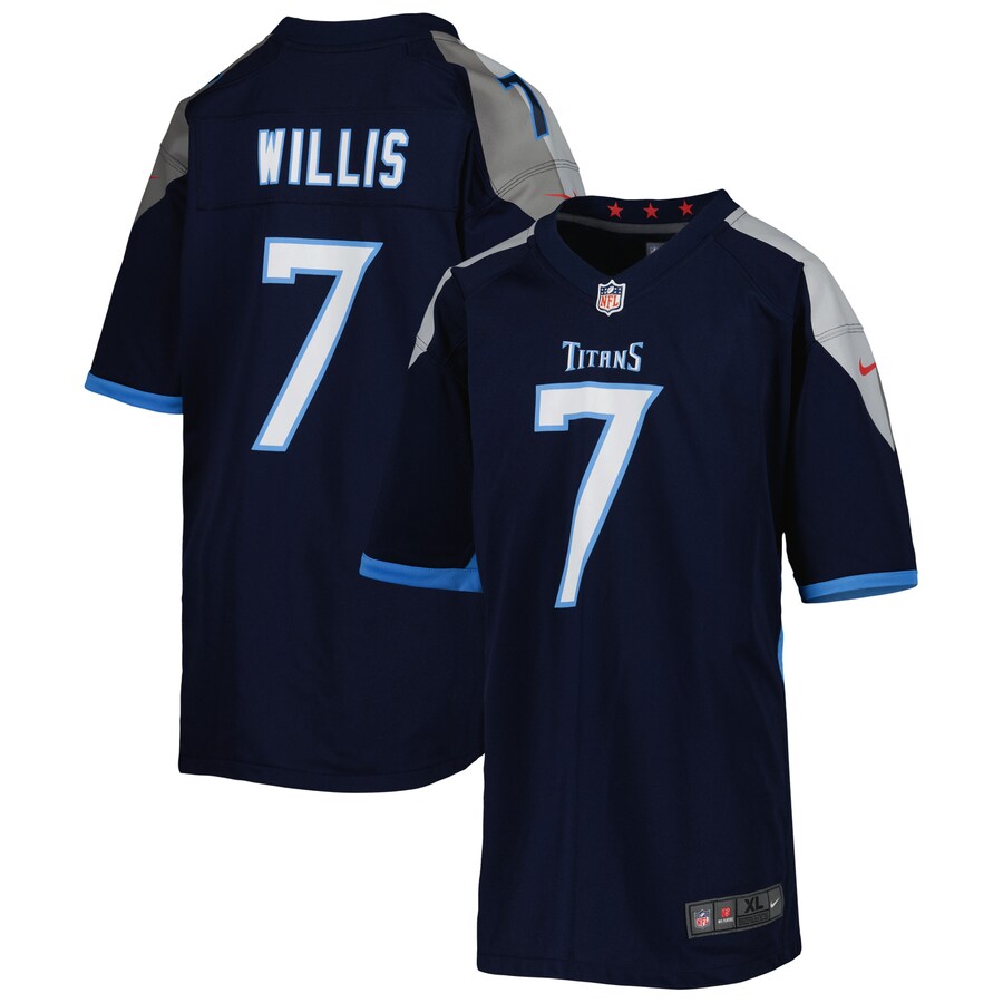 Youth Tennessee Titans Malik Willis Nike Navy Game Jersey - Puhuasuan