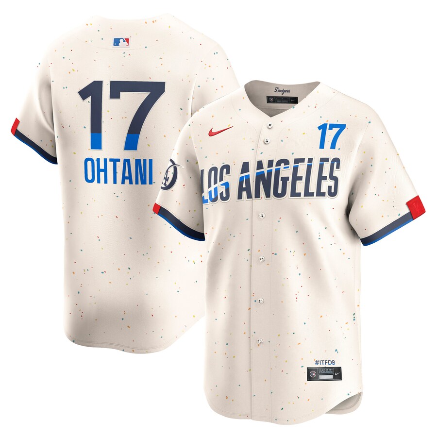 Men's Los Angeles Dodgers Shohei Ohtani Nike Cream City Connect Limited Player Jersey - Puhuasuan