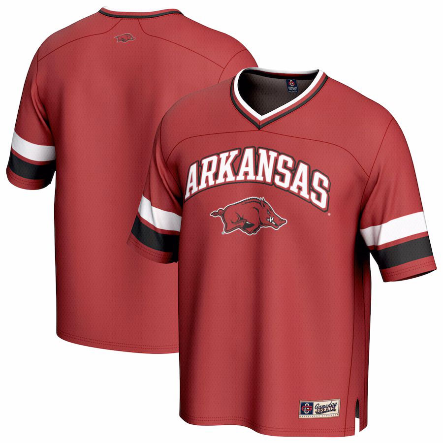 Unisex GameDay Greats Cardinal Arkansas Razorbacks Spirit Football Jersey - Puhuasuan