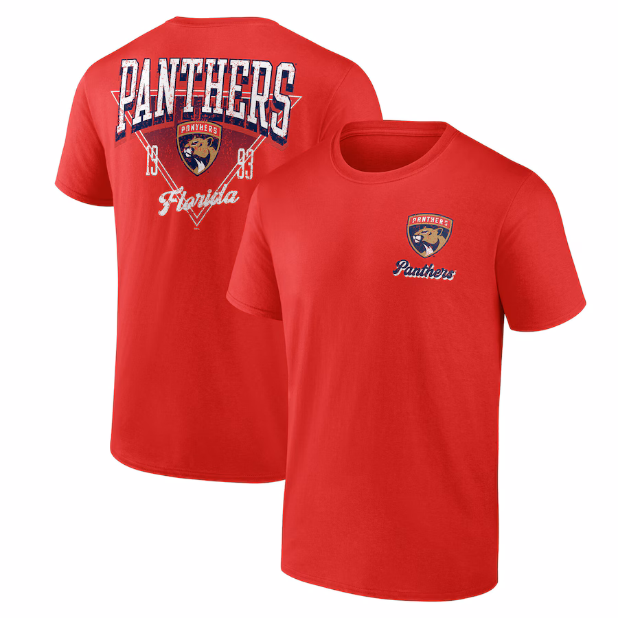 Men's Florida Panthers Red Never Over T-Shirt - Puhuasuan