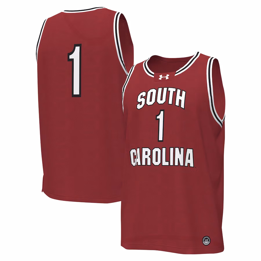 #1 South Carolina Gamecocks Under Armour Replica Basketball Jersey - Garnet - Puhuasuan