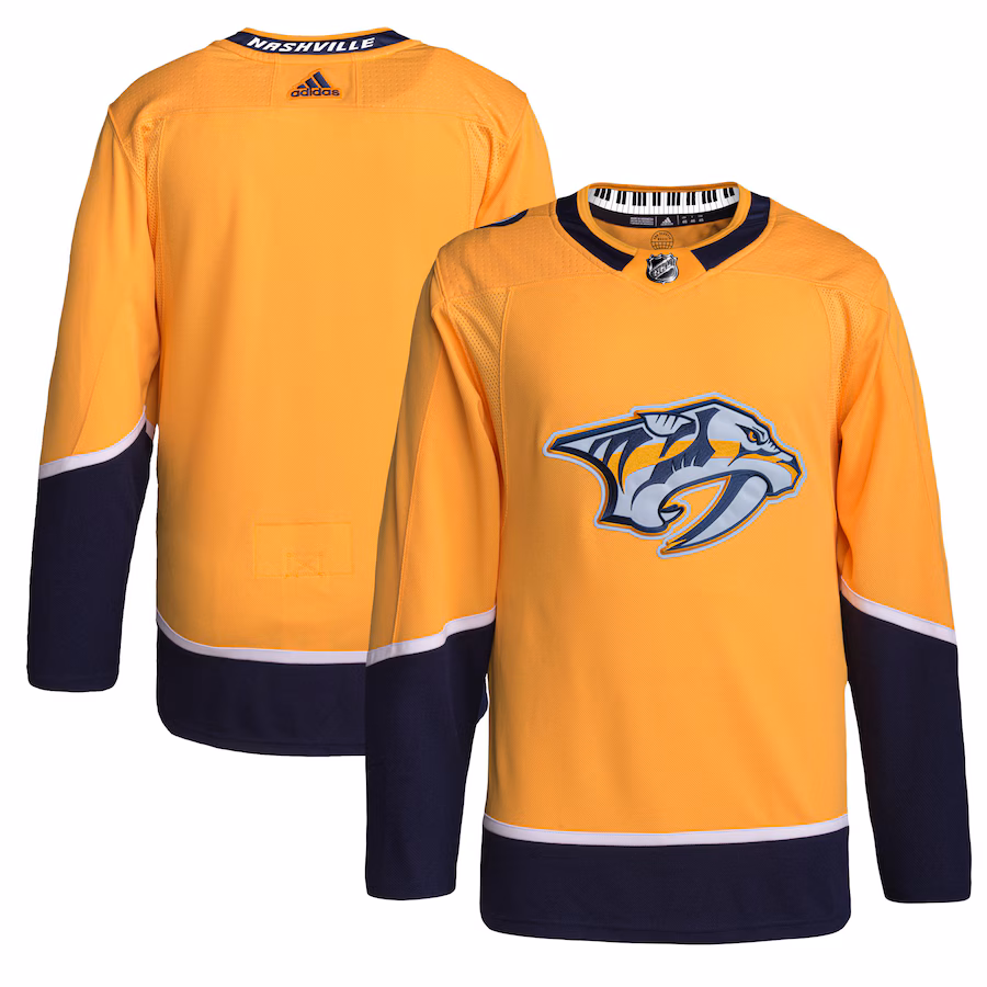 Men's Nashville Predators adidas Gold Home Primegreen Authentic Jersey - Puhuasuan
