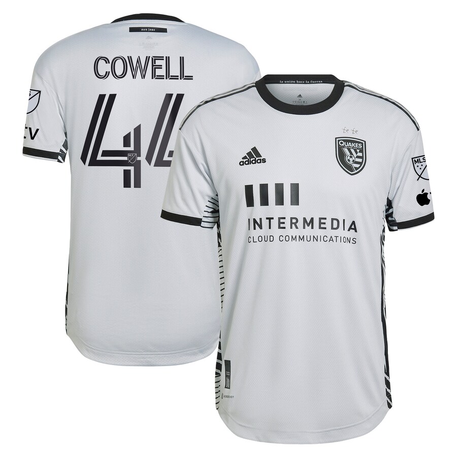 Men's San Jose Earthquakes Cade Cowell adidas Gray 2023 The Creator Kit Authentic Player Jersey - Puhuasuan