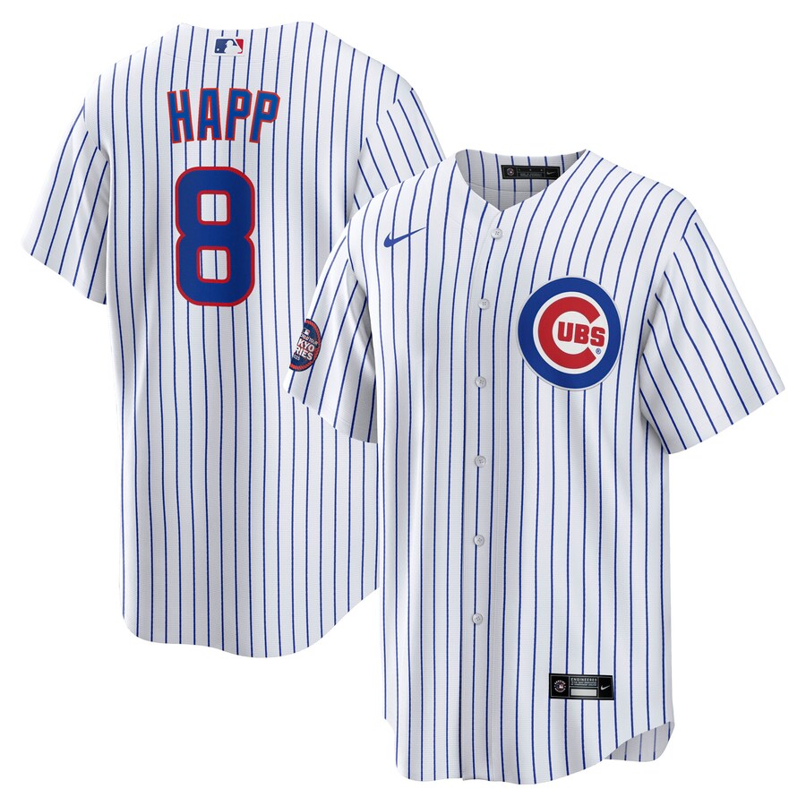 Men's Chicago Cubs Ian Happ Nike White 2025 MLB World Tour: Tokyo Series Home Replica Player Jersey - Puhuasuan
