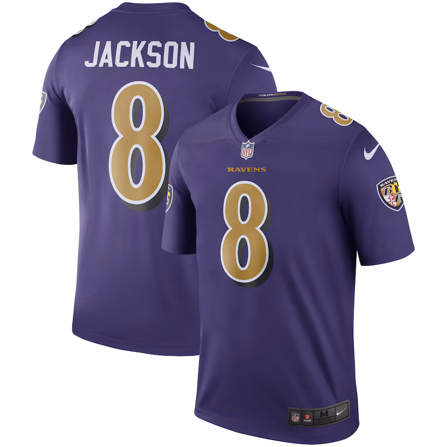Men's Baltimore Ravens Lamar Jackson Nike Purple Alternate Legend Jersey - Puhuasuan