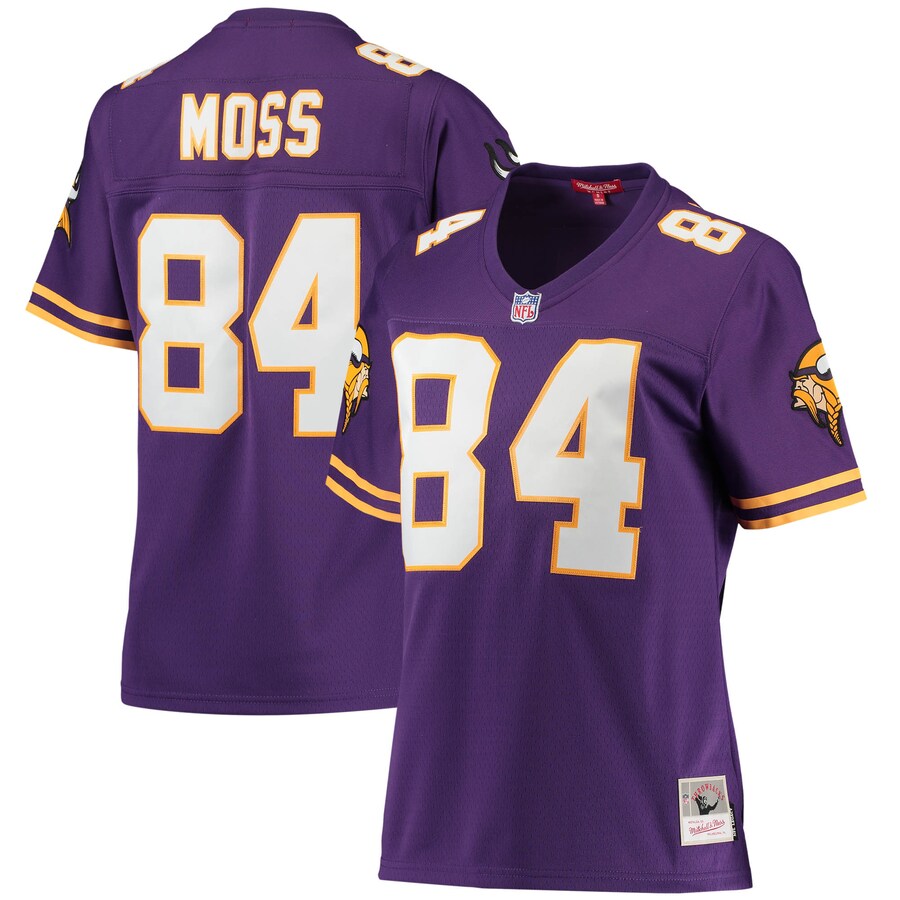 Women's Minnesota Vikings Randy Moss Mitchell & Ness Purple Legacy Replica Team Jersey - Puhuasuan