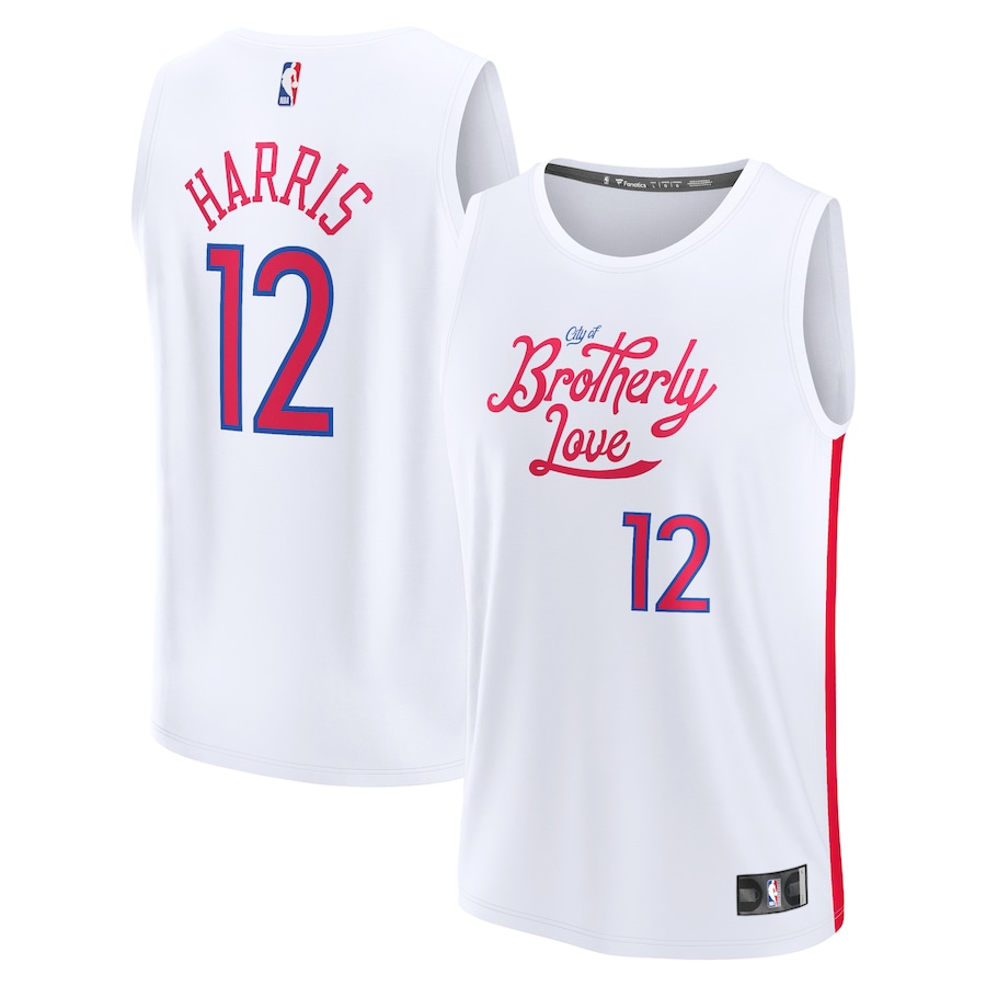 Youth Philadelphia 76ers Tobias Harris Fanatics White Fastbreak Jersey - City Edition - Puhuasuan